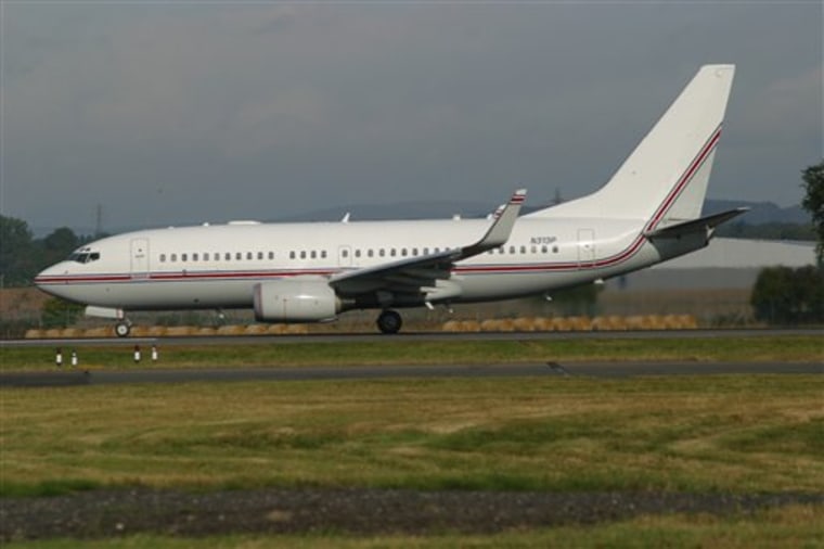 This Boeing 737, seen in Glasgow, Scotland on Sept. 7, 2003, brought at least four high-value terrorists into Guantanamo Bay in 2003, years earlier than has been previously disclosed.